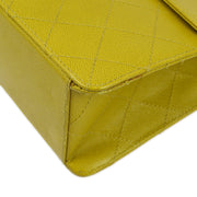 Chanel 1997-1999 Yellow Green Caviar Single Flap Shoulder Bag