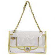 Chanel 2006-2008 Clear Vinyl Double Chain Shoulder Bag