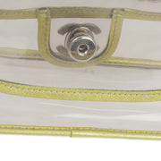 Chanel 2006-2008 Clear Vinyl Double Chain Shoulder Bag