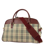 Burberry Beige Bordeaux Burberry Check 2way Shoulder Handbag