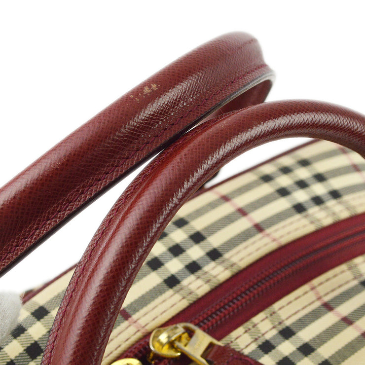 Burberry Beige Bordeaux Burberry Check 2way Shoulder Handbag