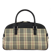 Burberry Beige Black Burberry Check Handbag