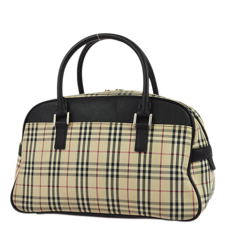 Burberry Beige Black Burberry Check Handbag