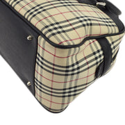 Burberry Beige Black Burberry Check Handbag