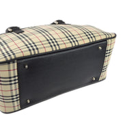 Burberry Beige Black Burberry Check Handbag