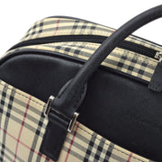 Burberry Beige Black Burberry Check Handbag