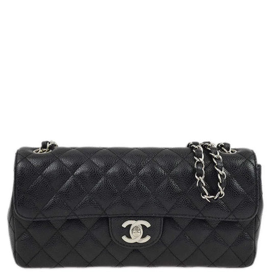 Chanel 2006-2008 Black Caviar East West Shoulder Bag