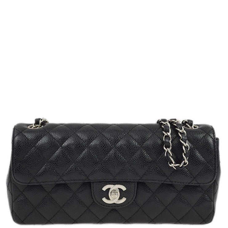 Chanel 2006-2008 Black Caviar East West Shoulder Bag