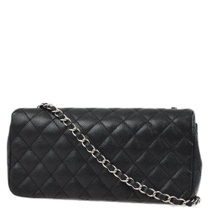 Chanel 2006-2008 Black Caviar East West Shoulder Bag