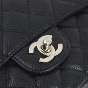 Chanel 2006-2008 Black Caviar East West Shoulder Bag