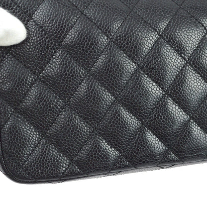 Chanel 2006-2008 Black Caviar East West Shoulder Bag