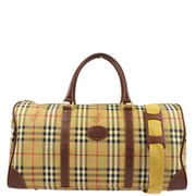 Burberry Beige House Check 2way Duffle Shoulder Handbag