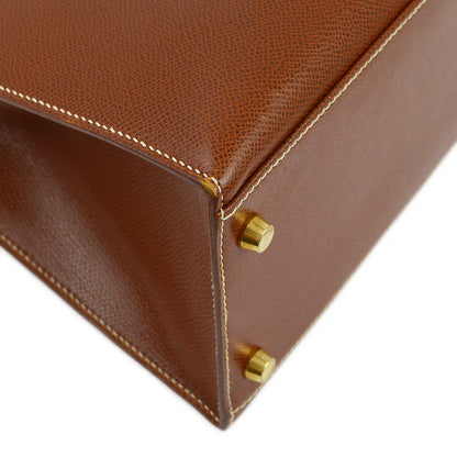 Hermes 2003 Noisette Veau Grain Lisse Kelly 32 Sellier Handbag