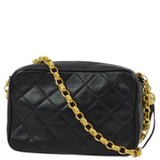 Chanel 1989-1991 Black Lambskin Camera Bag Mini