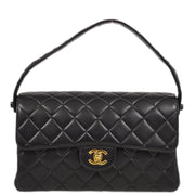 Chanel 1996-1997 Black Lambskin Double Sided Classic Flap Handbag