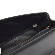 Chanel 1996-1997 Black Lambskin Double Sided Classic Flap Handbag