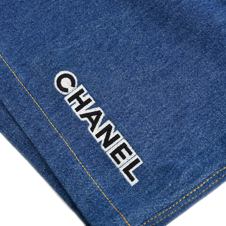 Chanel Half Denim Pants Blue #48