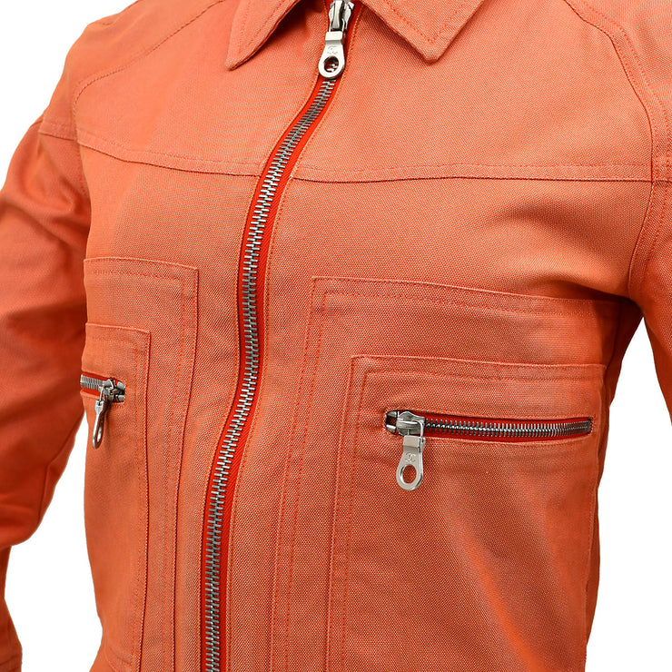 Chanel Sport Line Zip Up Jacket Orange 02S #38