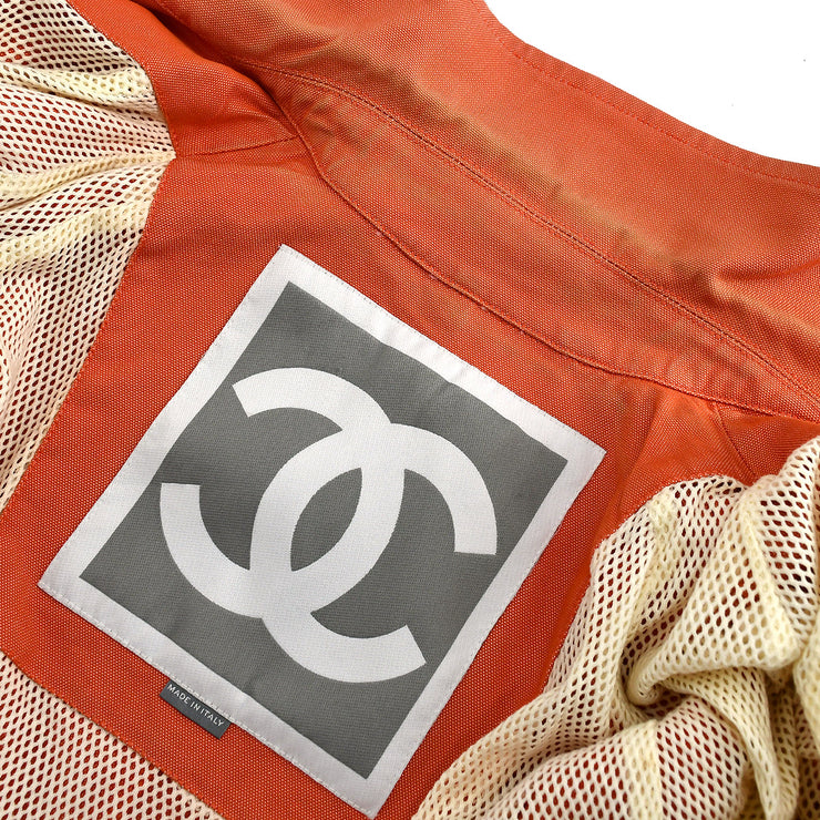 Chanel Sport Line Zip Up Jacket Orange 02S #38