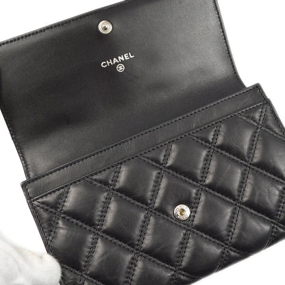 Chanel 2006-2008 Black Calfskin Bifold Wallet
