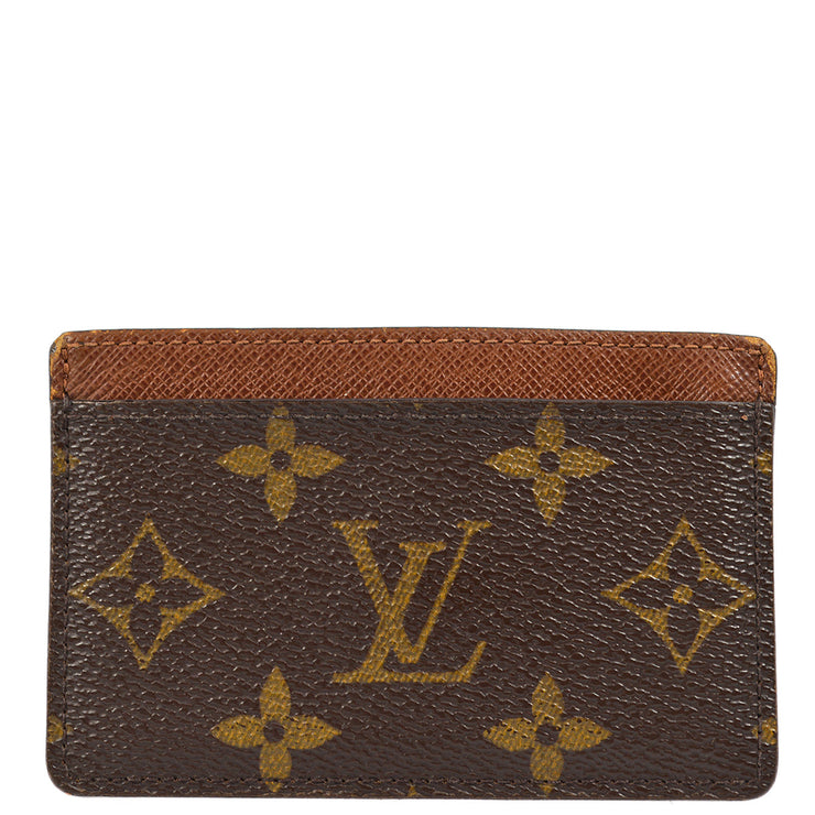 Louis Vuitton 2004 Monogram Porte Cartes Simple Card Case M61733 Small Good