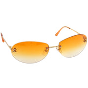 Chanel Sunglasses Eyewear Orange Small Good