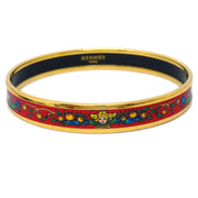 Hermes Enamel Cloisonne Ware Bangle Gold