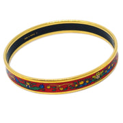 Hermes Enamel Cloisonne Ware Bangle Gold