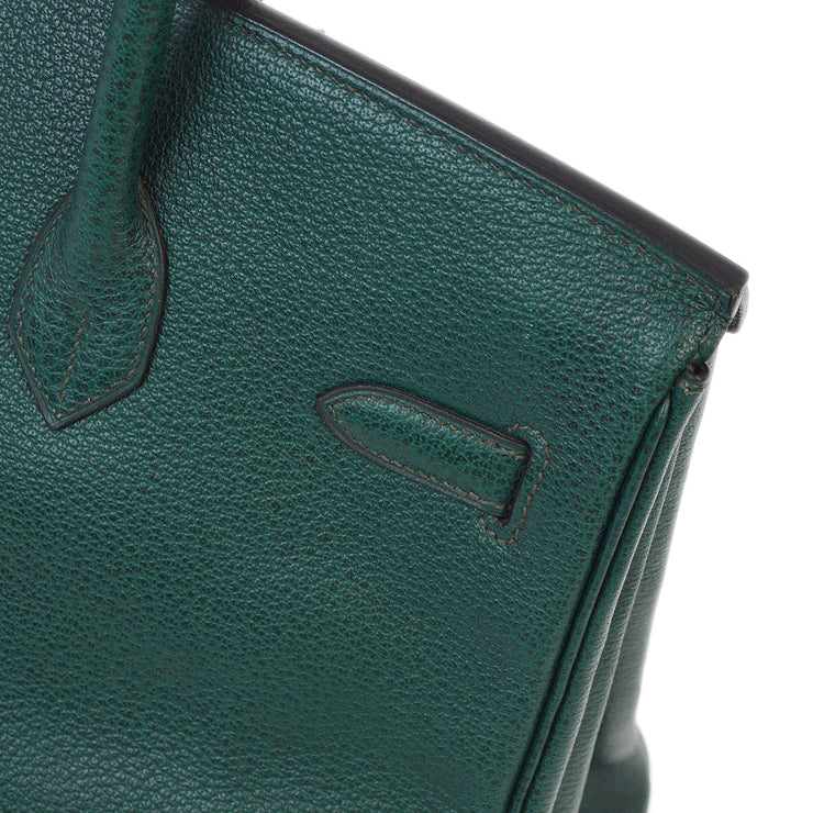 Hermes 2001 Green Buffalo Birkin 35 Handbag