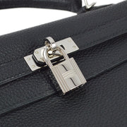 Hermes 2006 Black Togo Kelly 25 Retourne 2way Shoulder Handbag