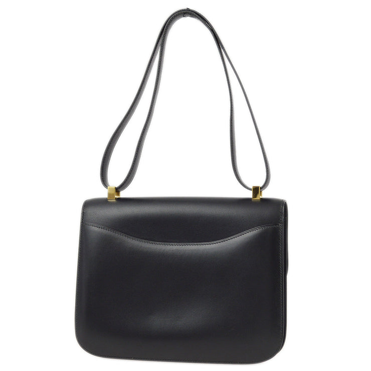 Hermes 2001 Black Box Calf Constance 23 Shoulder Bag