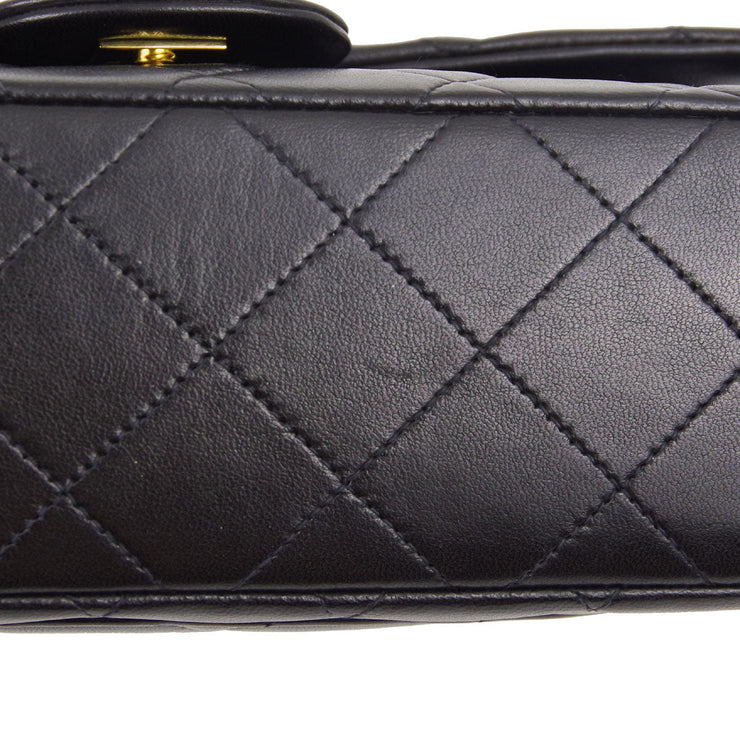 Chanel * 1994-1996 Black Lambskin Small Classic Double Flap Shoulder Bag