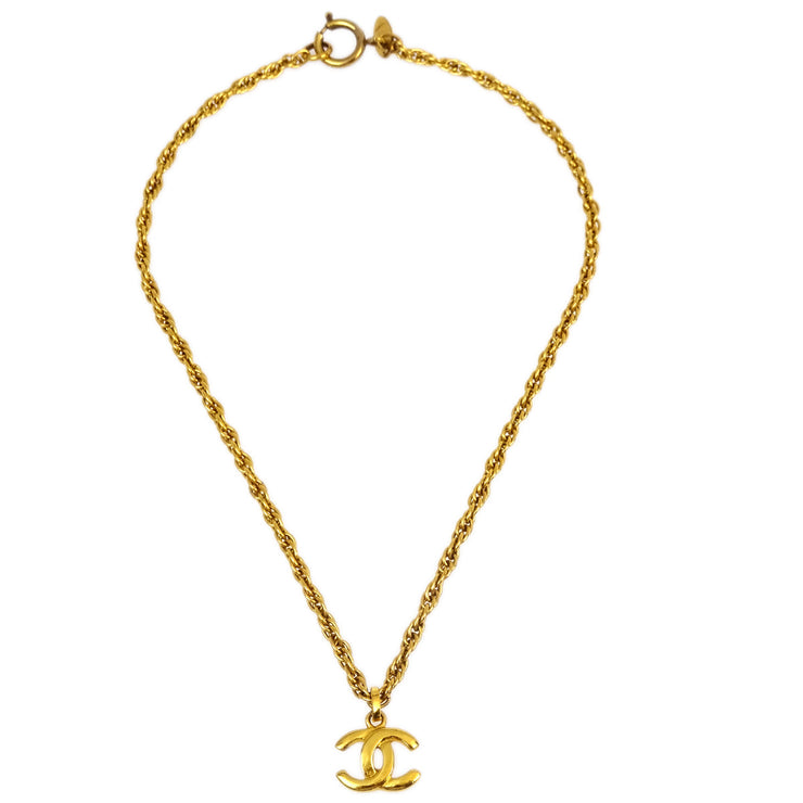 Chanel Gold CC Pendant Necklace