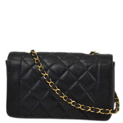 Chanel 1991-1994 Black Caviar Small Diana Shoulder Bag