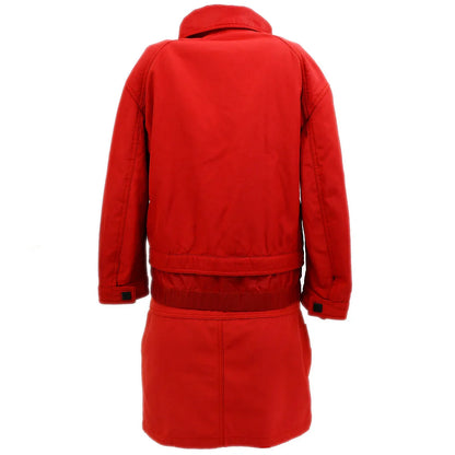 Chanel Sport Line Setup Suit Jacket Skirt Red 03A #44 #40