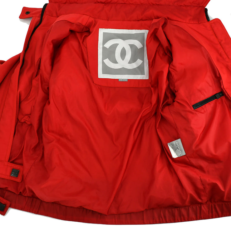 Chanel Sport Line Setup Suit Jacket Skirt Red 03A #44 #40