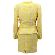 Chanel Setup Suit Jacket Skirt Yellow 95P #38