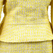 Chanel Setup Suit Jacket Skirt Yellow 95P #38