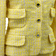 Chanel Setup Suit Jacket Skirt Yellow 95P #38