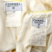 Chanel Setup Suit Jacket Skirt Yellow 95P #38