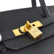 Hermes 2000 Black Fjord Birkin 40 Handbag