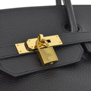 Hermes 1991 Black Ardennes Birkin 40 Handbag