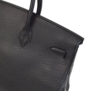 Hermes 1991 Black Ardennes Birkin 40 Handbag