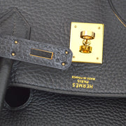 Hermes 1991 Black Ardennes Birkin 40 Handbag