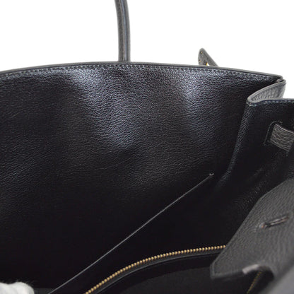 Hermes 1991 Black Ardennes Birkin 40 Handbag