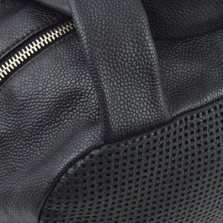 Chanel 2004-2005 Black Caviar Perforated Handbag