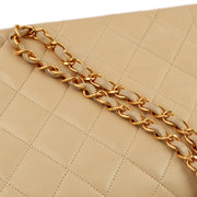 Chanel 1994-1996 Beige Lambskin Medium Diana Shoulder Bag