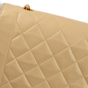 Chanel 1994-1996 Beige Lambskin Medium Diana Shoulder Bag