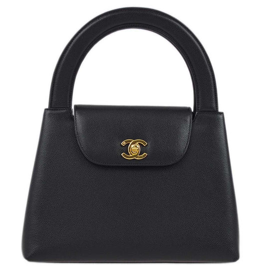 Chanel 1997-1999 Black Caviar Handbag