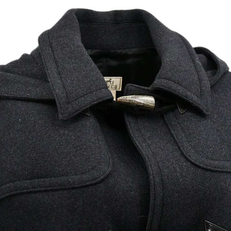 Hermes Hooded Coat Dark Gray #48